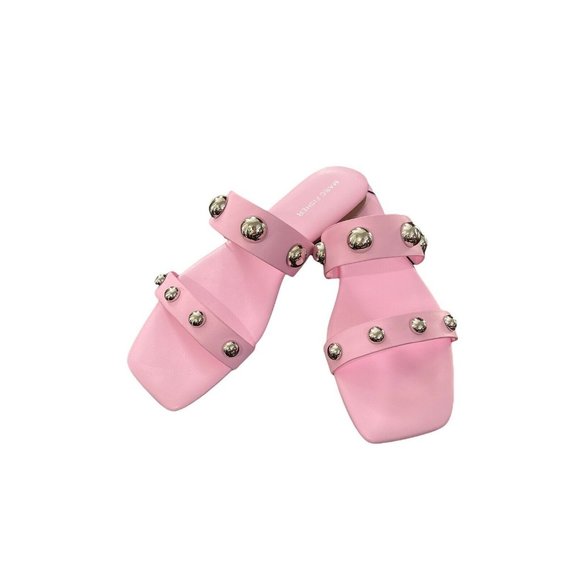 Marc Fisher Women's Studded Strap Sandals Slip On Casual Dressy - Picture 1 of 7